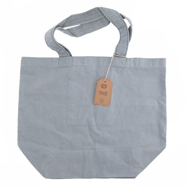 Shopping bag, organic cotton, green, 44 x 35 cm