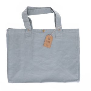 Beach bag, organic cotton, green, 46 x 34 x 18 cm