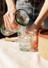 Karaf met facetten, gerecycled glas, 1 liter  