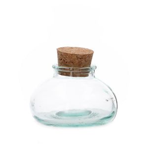 Round jar, recycled glass, mini