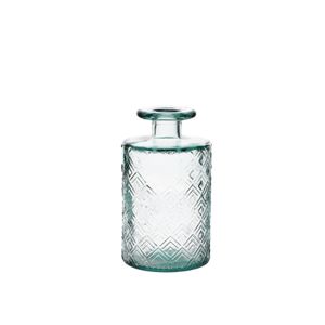 Bottle with relief, recycled glass, 600 ml 