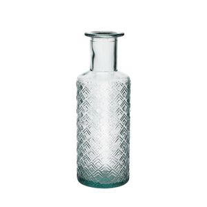 Bottle with relief, recycled glass