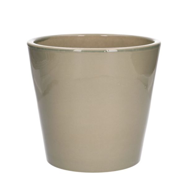 Flower pot, earthenware, soft green, Ø 20 cm     