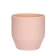 Bloempot, aardewerk, oudroze verticale streep, Ø 13 cm    