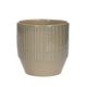 Plant pot, earthenware, pale green vertical stripe, ⌀ 13 cm    