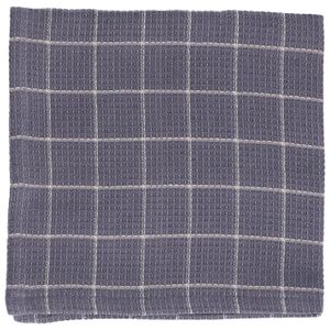 Dishcloth, organic cotton, anthracite/white chequered, 40 x 40 cm