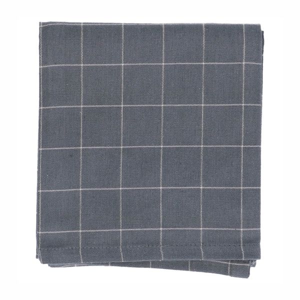 Tea towel, organic cotton, dark green checkered, 50 x 70 cm