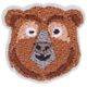 Broche beer, 3 x 3 cm