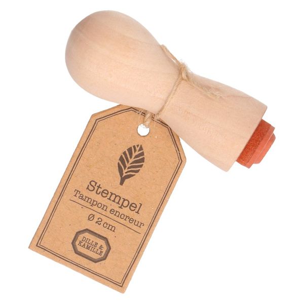 Stempel, beukenhout, blaadje,Ø 2 cm