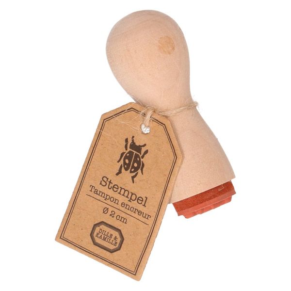 Stempel, beukenhout, kever,Ø 2 cm