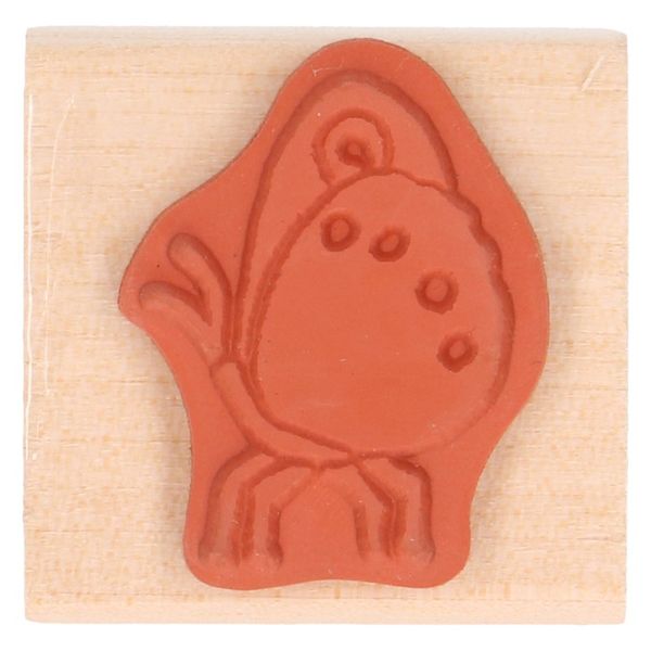 Tampon encreur,  bois de bouleau, papillon, 3,5 x 3,5 cm