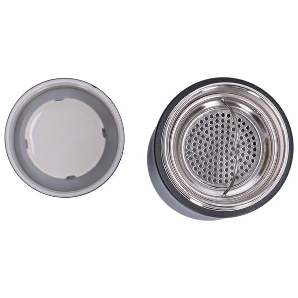 Thermosfles met zeef, rvs, zwart, 300 ml