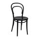Chaise n° 14, hêtre, laqué noir, assise en bois