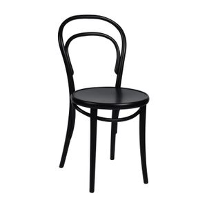 Chair 14, beech, black lacquer, wooden seat