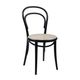 Chair 14, beech, black lacquer, wicker seat