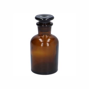 Pharmacy jar, glass, brown, Ø 4.5 x 9 cm