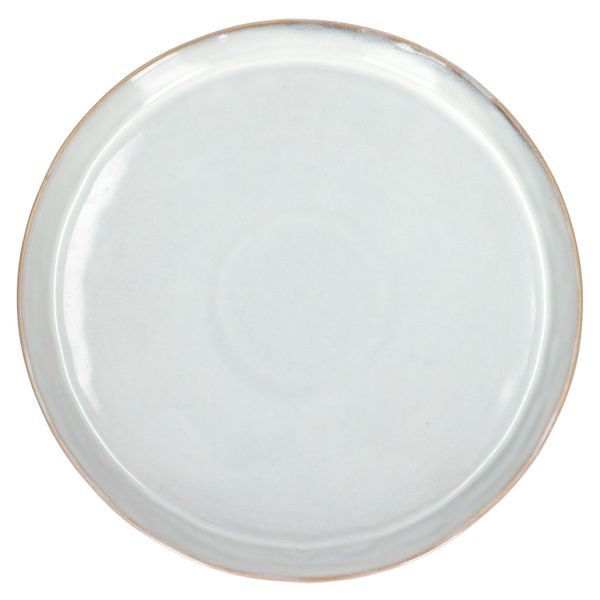 Plate reactive glaze, stoneware, grey, Ø 26 cm