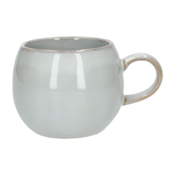 Mug rond, email réactif, grès, gris, Ø 12 cm Mug rond, email réactif, grès, gris, Ø 12 cm