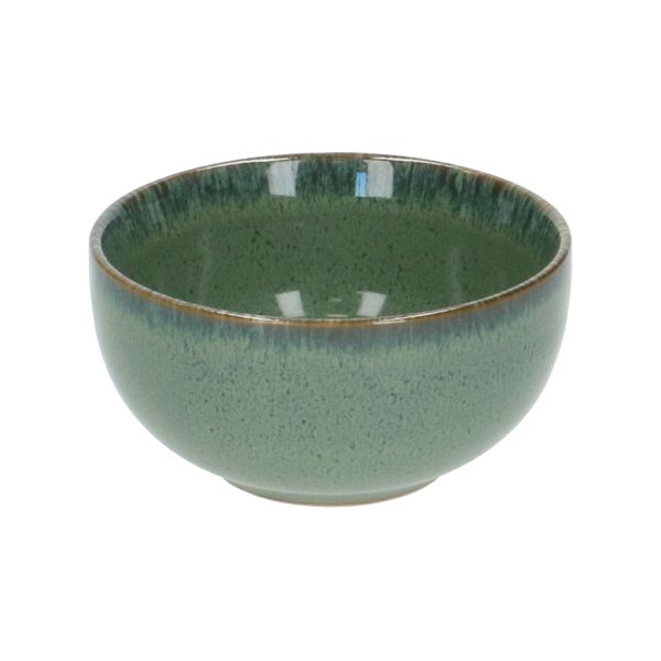 Schale, reactive Glasur, Steingut, grün, Ø 10,8 cm