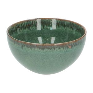 Schale, reactive Glasur, Steingut, grün, Ø 13,5 cm