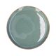 Reactive glaze plate, stoneware, green, Ø 20.5 cm