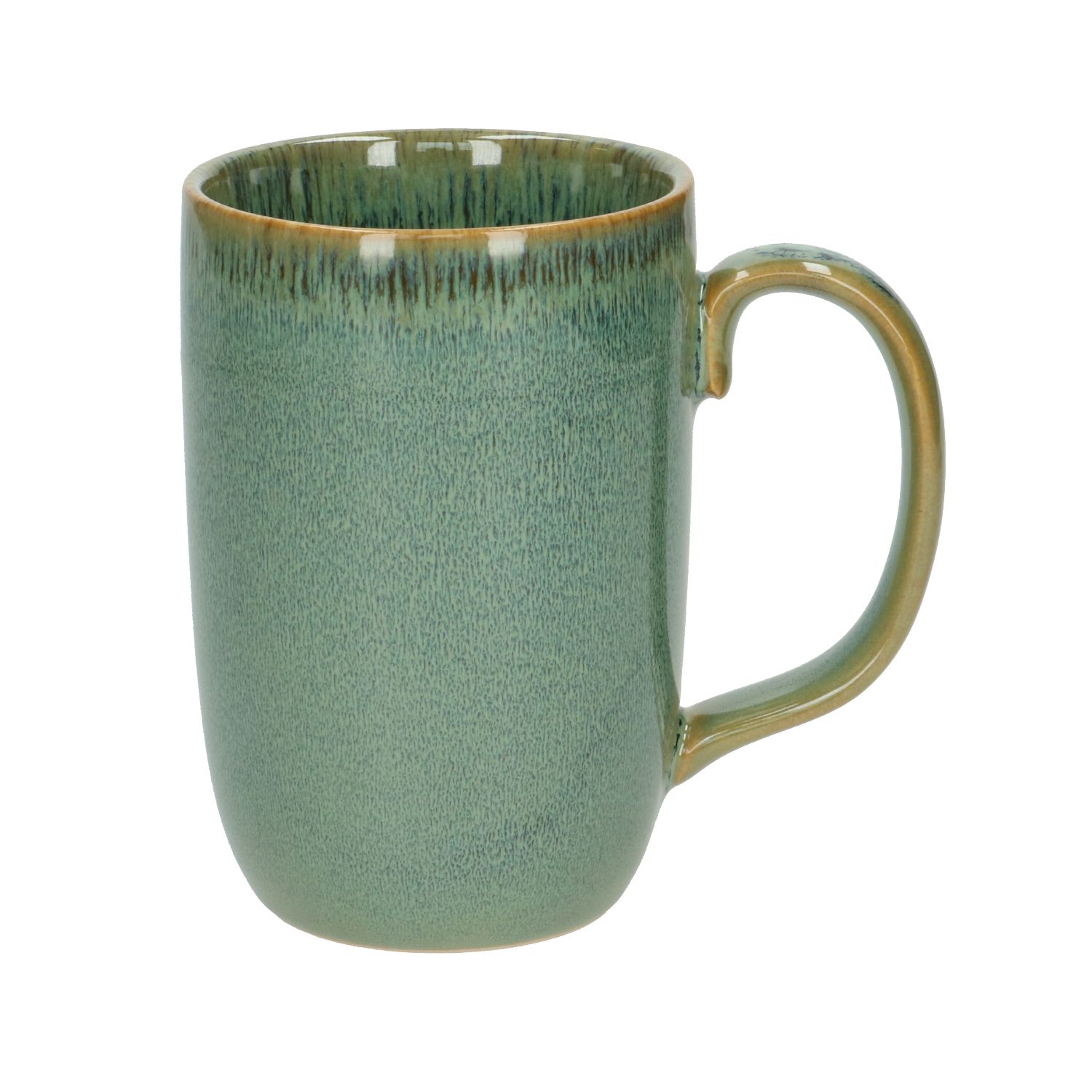 Bloomingville Steingut-Vase – Braun, 21,6 Cm, Mit Gedrehtem Griff & Reaktiver Glasur