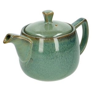 Teapot reactive glaze, stoneware, green, 750 ml