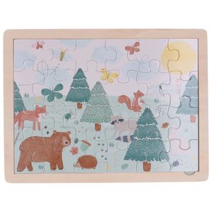 Jigsaw puzzle, wood, animals in the forest, 3+