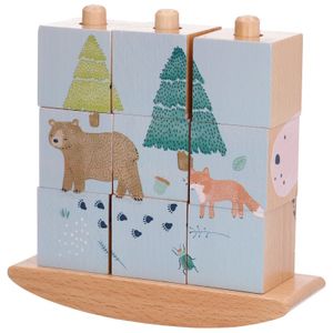 Stacking puzzle, wood, animals, 15 x 15 cm, ages 12 months +