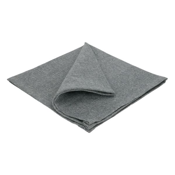 Napkin, GOTS organic cotton, anthracite, 40 x 40 cm