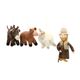 Kerststal set, vilt, 12 verschillende figuurtjes