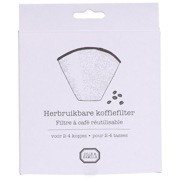 Reusable coffee filter, stainless steel, 2-4 cups