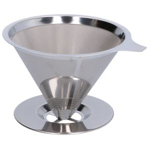 Coffee filter with holder, stainless steel, 2-4 cups