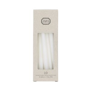Kaarsjes smal, wit, 17 cm, 10 stuks