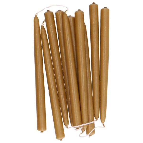Kaarsjes smal, olijfgroen, 17 cm, 10 stuks