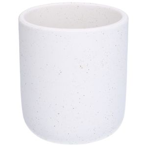 Porte-brosse WC, céramique, blanc moucheté, Ø 11,5 cm