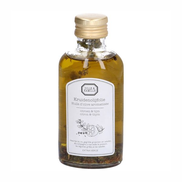 Huile d'olive aromatisée, citron/thym, 250 ml