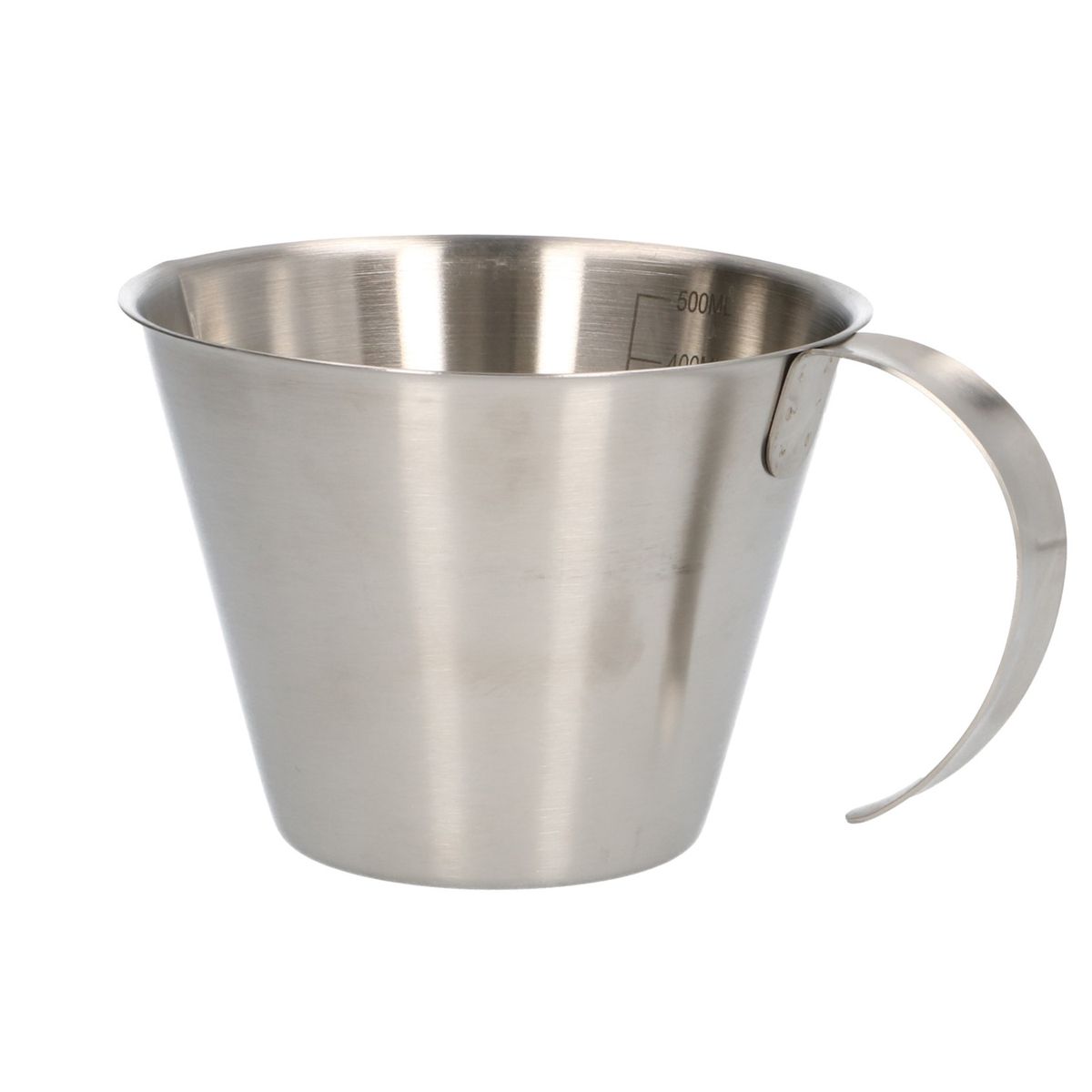 CHUENHEI Maatbekers van roestvrij staal, 500 ml, 1000 ml, melkkannetje van roestvrij staal, maatbeker met handvat en maateenheden, 2 stuks