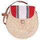 Tas met leren hengsel, palmblad 