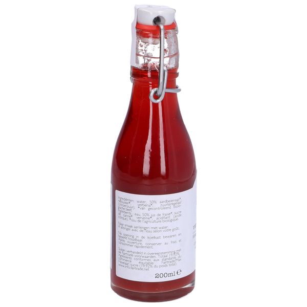 Syrup, strawberry/verbena, organic, 200 ml