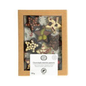 Chocolade kerststerren, 8 stuks, ca. 135 gram