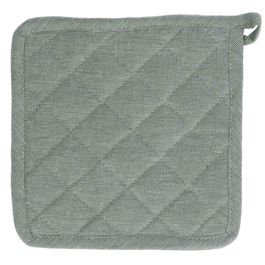 Potholder, organic cotton, dark green mottled, Potholders