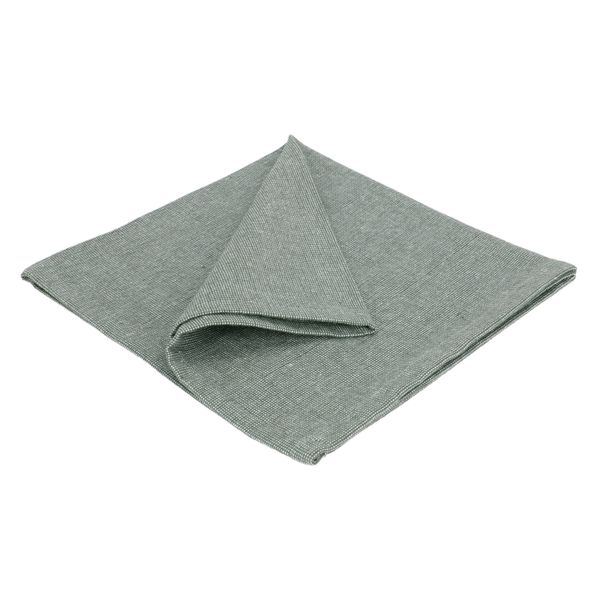 Serviette de table, coton bio, vert chiné, 40 x 40 cm