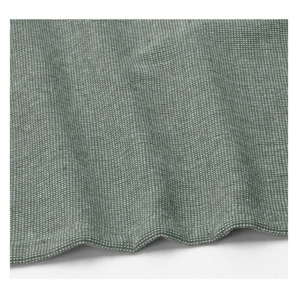 Table runner, GOTS organic cotton, green, 50 x 150 cm