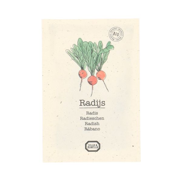 Groentezaden, biologisch, radijs, 3 g