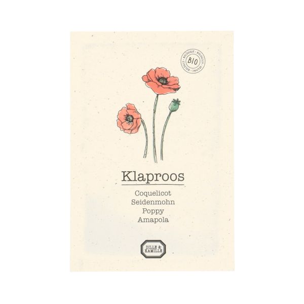 Flower seeds, organic, poppy, 0.5 g