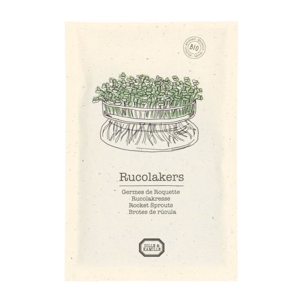 Kiemgroente, biologisch, rucolakers, 30 g