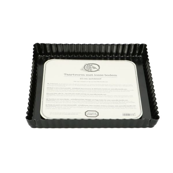 Moule à tarte à fond amovible, métal, 21 x 21 cm