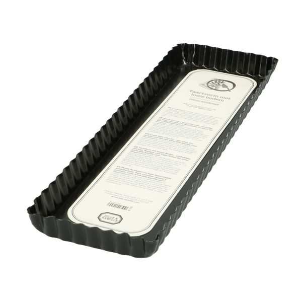 Moule à tarte à fond amovible, métal, 35 x 11 cm