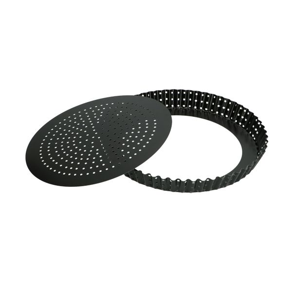 Quichevorm met gaatjes, metaal, Ø 24 cm